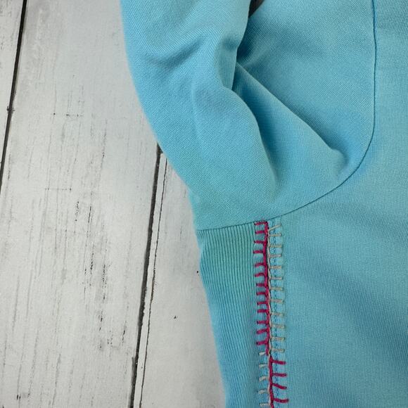 VTG Twisted Heart Blue Y2K Floral Embroidered Sequin Full Zip Jacket Size Medium - Picture 10 of 14